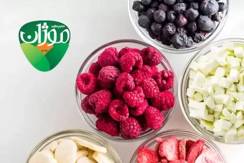 الفاكهة المجففة المنفوخة